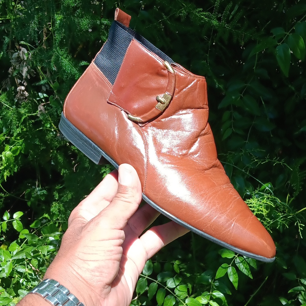 CONNIE (BRAZIL) LADIES GENUINE LEATHER BUCKLED ANKLE BOOT